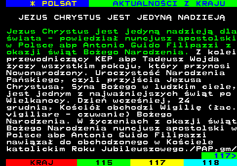 116.1 * POLSAT AKTUALNOCI Z KRAJU ZMIANA SKADKI ZDROWOTNEJ PODPISANA Prezydent Andrzej Duda podpisa noweli- zacj likwidujc obowizek naliczania skadki zdrowotnej od zbycia rodkw trwaych. Nowela obnia te minimaln podstaw wymiaru skadki paconej przez przed- sibiorcw. Nowe przepisy maj obowi- zywa od 2025 r. Nowelizacja ustawy o wiadczeniach opieki zdrowotnej finan- sowanych ze rodkw publicznych zmienia zasady naliczania skadki zdrowotnej przy zbyciu rodkw trwaych, ktre ju nie bdzie obligatoryjnie zwiksza podstawy naliczania skadki. Przedsi- biorca samodzielnie zadecyduje, czy bra pod uwag przychody ze sprzeday rodkw trwaych przy liczeniu podstawy skadki. PAP,as 117 